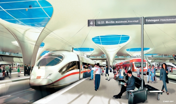 Illustration des geplanten neuen Bahnhofs Stuttgart 21, DB AG, über dts Nachrichtenagentur