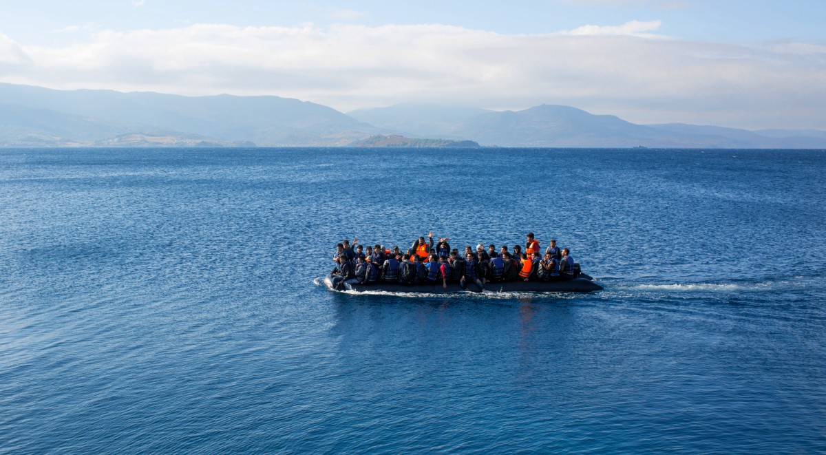 Flüchtlinge auf dem Weg nach Lesbos