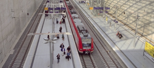 Halle des Bahnhofs Köln/Bonn Flughafen            , Deutsche Bahn / Max Lautenschläger  , über dts Nachrichtenagentur