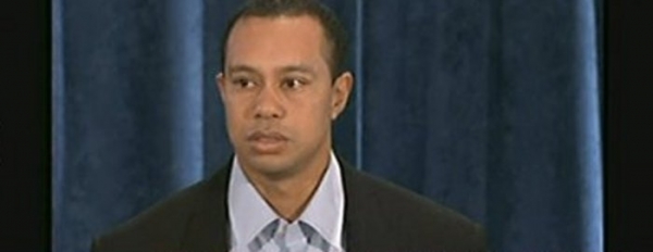 Tiger Woods bei der Entschuldigung für seine Sex-Affären am 19.02.2010, dts Nachrichtenagentur