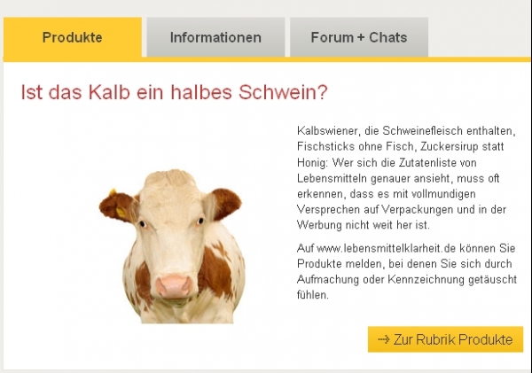 Homepage Lebensmittelklarheit , dts Nachrichtenagentur