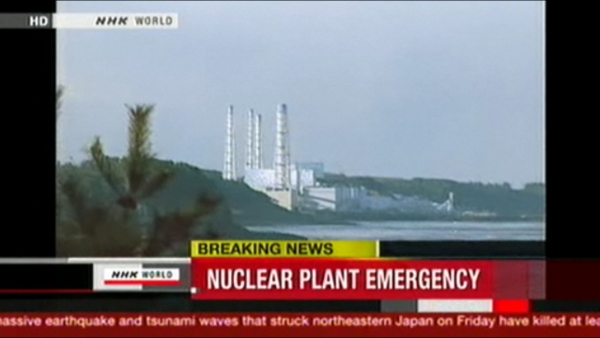 TV-Bilder von Atomkraftwerk nach schwerem Erdbeben in Japan, NHK, über dts Nachrichtenagentur