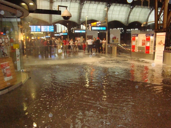 Wassereinbruch im Hamburger Hauptbahnhof am 6. Juni 2011, Bundespolizei, über dts Nachrichtenagentur