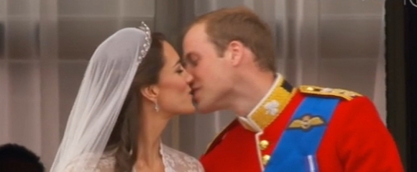 Prinz William und Kate geben sich Hochzeitskuss, BBC, über dts Nachrichtenagentur