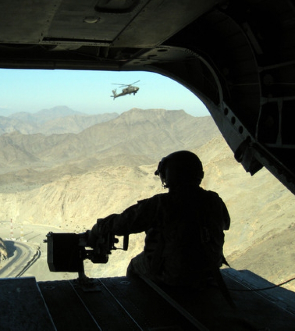 Soldat in Hubschrauber über Afghanistan, Nato, über dts Nachrichtenagentur