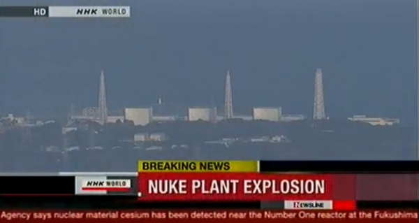 TV-Bilder von japanischem AKW Fukushima I nach Explosion, dts Nachrichtenagentur