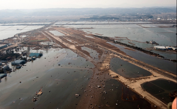 Flughafen Sendai am 13. März nach Tsunami-Katastrophe, dts Nachrichtenagentur