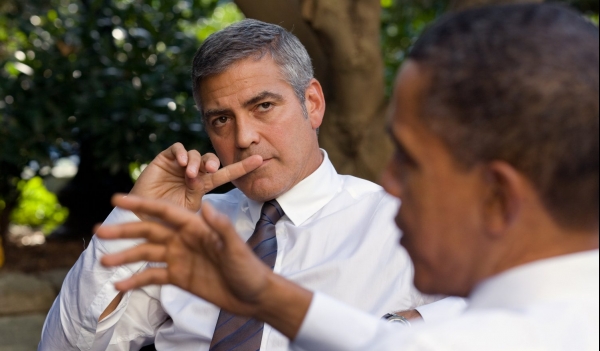 US-Schauspieler George Clooney bei einem Treffen mit US-Präsident Barack Obama, dts Nachrichtenagentur