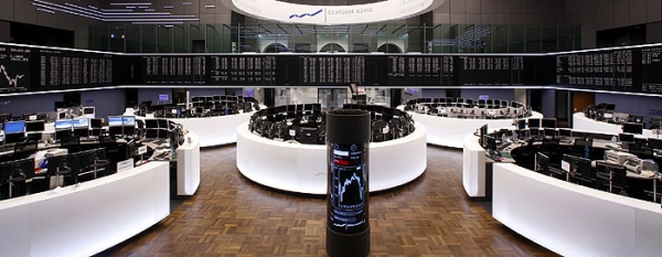 Handelssaal in der Frankfurter Börse, Deutsche Börse,  Text: dts Nachrichtenagentur