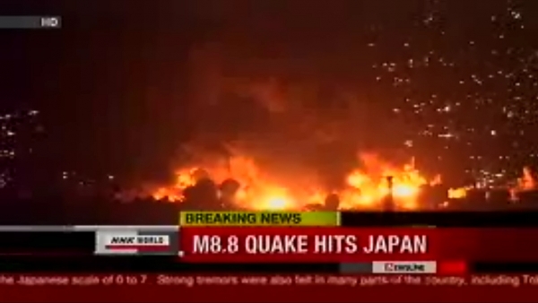 TV-Bilder nach Erdbeben in Japan, NHK, über dts Nachrichtenagentur