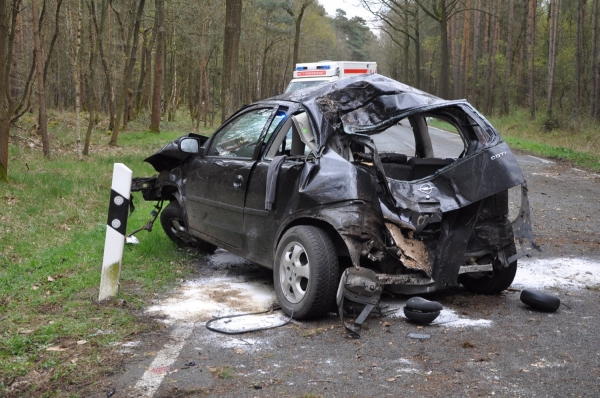 Verkehrsunfall am 20.4.2012 im Heidekreis, Polizei Heidekreis,  Text: dts Nachrichtenagentur