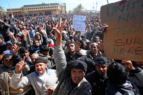 Libysche Flüchtlinge an der Grenze zu Tunesien, UN/UNHCR/A. Duclos, über dts Nachrichtenagentur