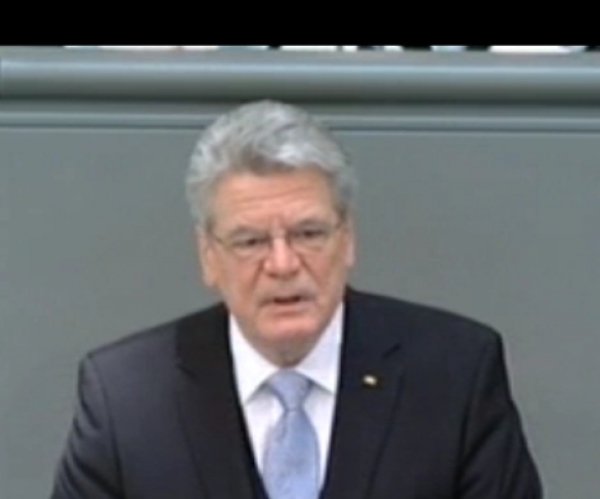 Joachim Gauck bei seiner Antrittsrede, über dts Nachrichtenagentur
