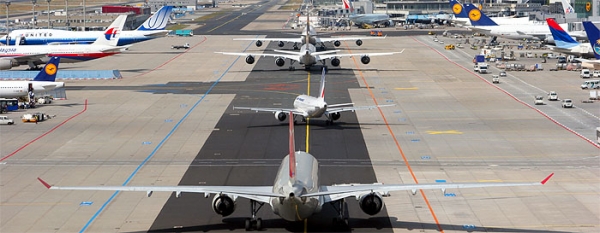 Flugzeuge am Frankfurter Flughafen, Fraport AG,  Text: dts Nachrichtenagentur