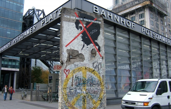 Rest der Berliner Mauer auf dem Potsdamer Platz, WordRidden, über dts Nachrichtenagentur