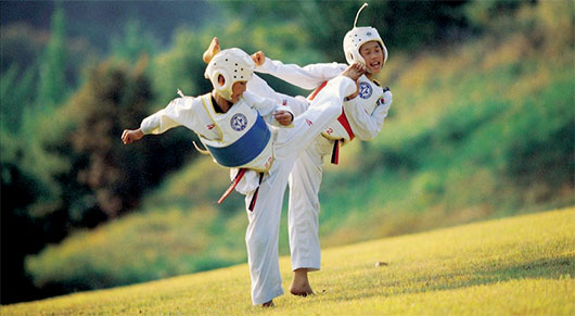Vollkontakt-Freikampf WTF-Taekwondo