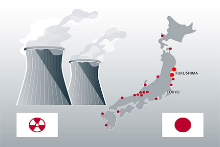 Atomkraftwerke in Japan - Fukushima (Grafik: Sahua | Dreamstime.com)