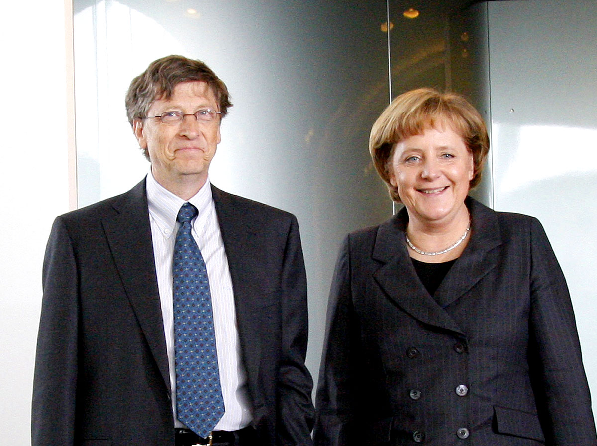 Angela Merkel mit Microsoft-Gründer Bill Gates
