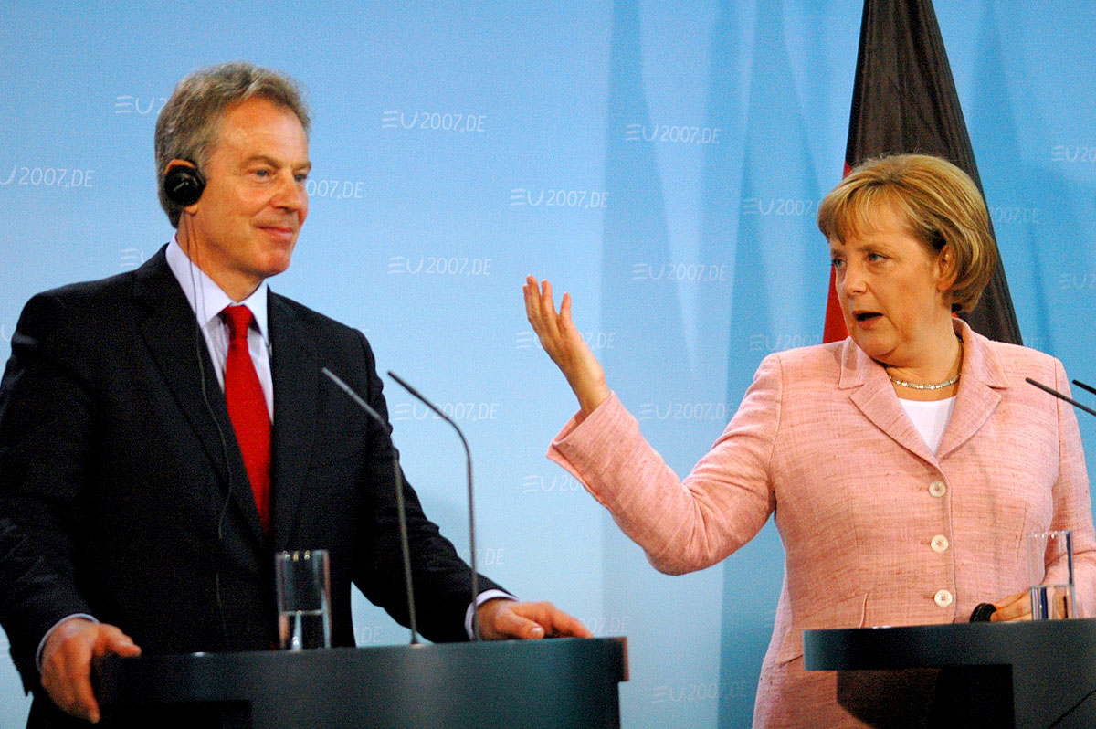 Angela Merkel mit Tony Blair