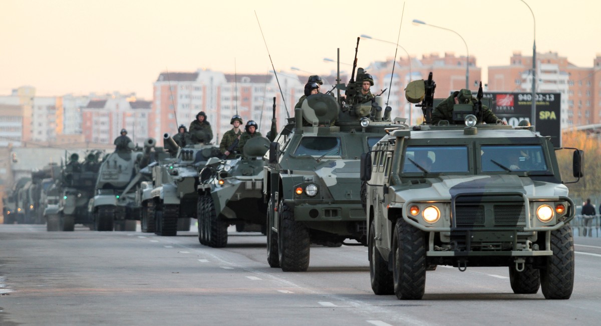 Russische Einheiten in Moskau