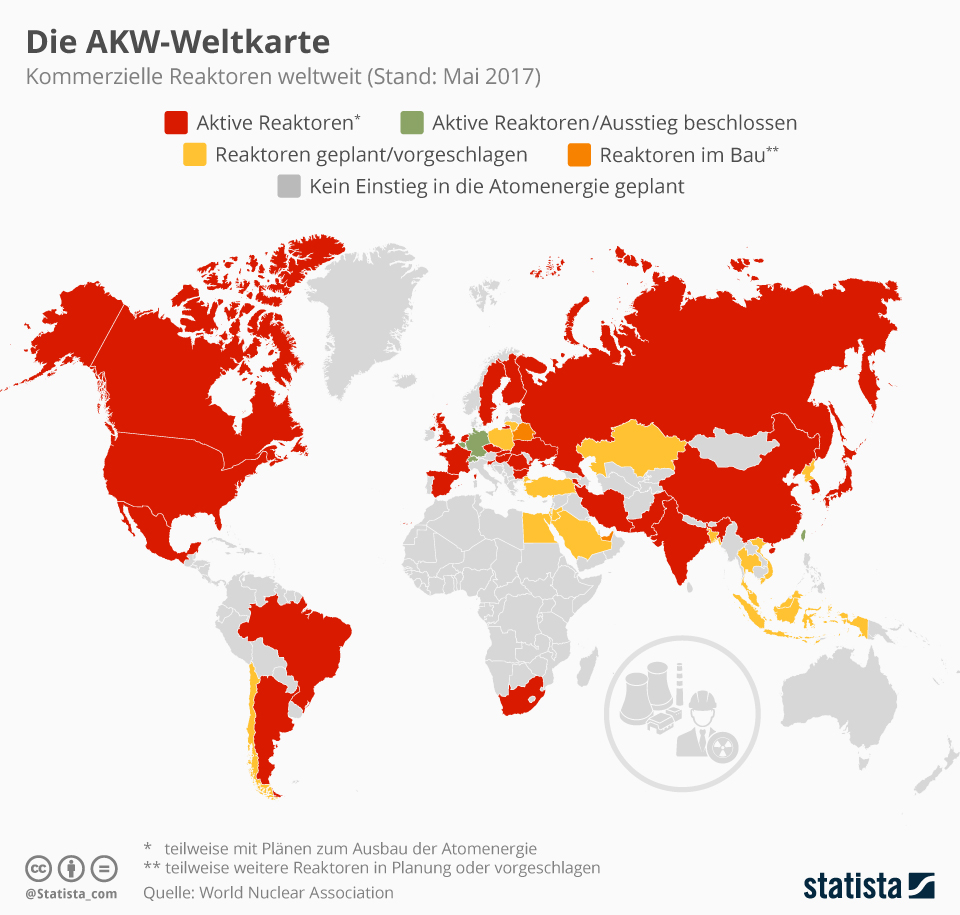 Die AKW-Weltkarte 