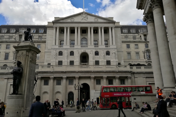 Bank of England im Finanzviertel von London, über dts Nachrichtenagentur