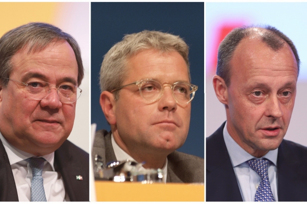 Kandidaten für den CDU-Vorsitz Laschet, Röttgen und Merz, über dts Nachrichtenagentur