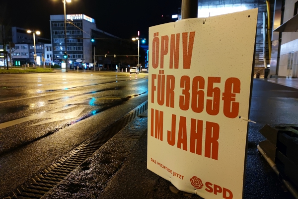 SPD-Wahlplakat zur Landtagswahl in Baden-Württemberg 2021, über dts Nachrichtenagentur
