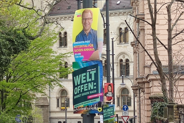 Wahlplakate zur Landtagswahl in Sachsen-Anhalt 2021, über dts Nachrichtenagentur