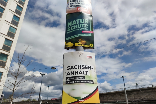 Wahlplakat zur Landtagswahl in Sachsen-Anhalt 2021, über dts Nachrichtenagentur