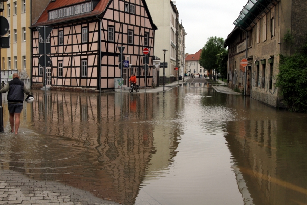 Hochwasser 2013 in Halle (Saale) (Sachsen-Anhalt), über dts Nachrichtenagentur