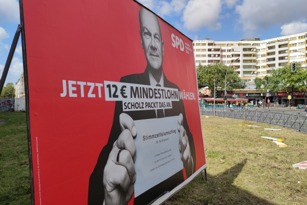 SPD-Wahlplakat in Berlin-Kreuzberg, über dts Nachrichtenagentur