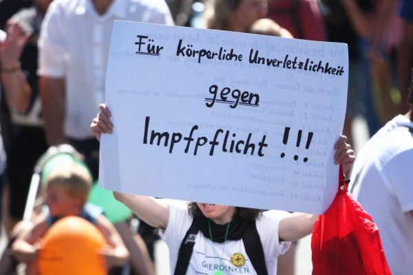 Protest gegen Impfpflicht, über dts Nachrichtenagentur