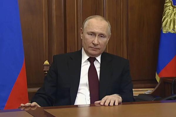 Putin in TV-Sprache am 21.02.2022, über dts Nachrichtenagentur