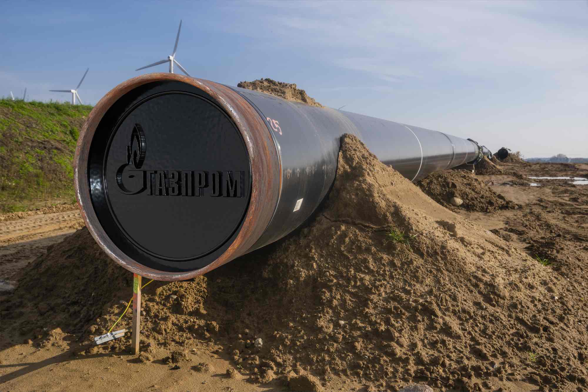 Russische Gas-Pipeline im Bau