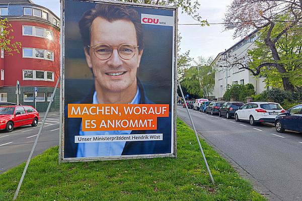 CDU-Plakat zur NRW-Landtagswahl 2022, über dts Nachrichtenagentur