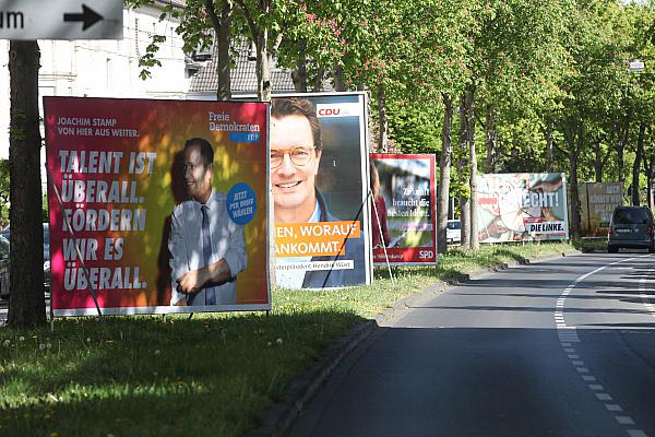 Plakate zur NRW-Landtagswahl 2022, über dts Nachrichtenagentur