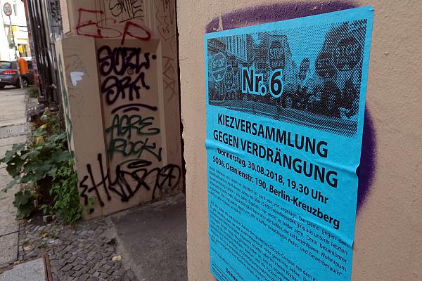 Organisierter Protest gegen Gentrifizierung, über dts Nachrichtenagentur