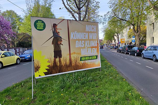 Grünen-Plakat zur NRW-Landtagswahl 2022, über dts Nachrichtenagentur