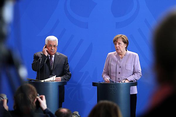 Mahmud Abbas und Angela Merkel bei einer Pressekonferenz im Jahr 2017, über dts Nachrichtenagentur