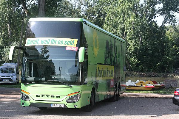 Grünen Wahlkampfbus, über dts Nachrichtenagentur