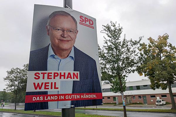 SPD-Wahlplakat zur Landtagswahl Niedersachsen 2022, über dts Nachrichtenagentur