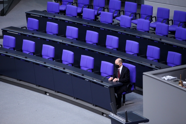 Olaf Scholz im Bundestag, über dts Nachrichtenagentur