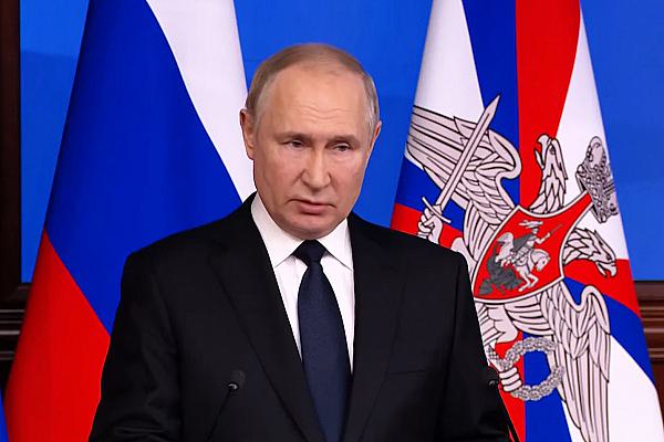 Putin bei TV-Übertragung am 21.12.2022, über dts Nachrichtenagentur