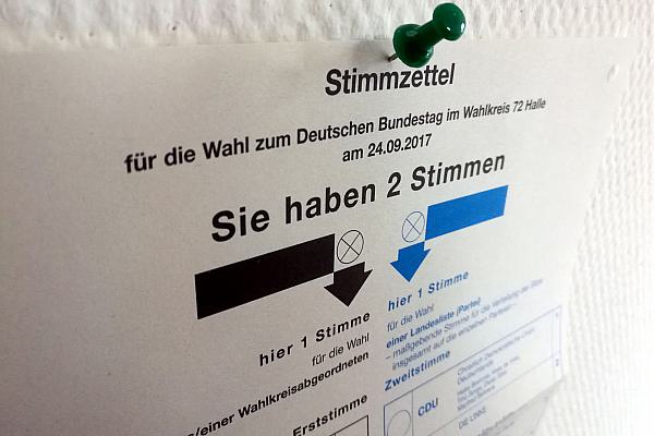 Stimmzettel für Bundestagswahl am 24.09.2017, über dts Nachrichtenagentur