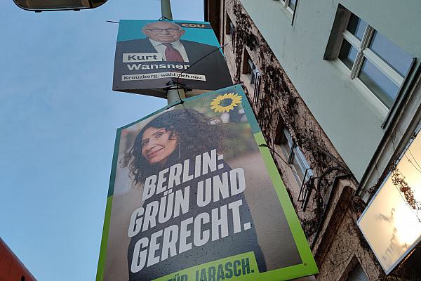 Wahlplakate zur Wiederholung der Berliner Abgeordnetenhauswahl am 12.02.2023, über dts Nachrichtenagentur