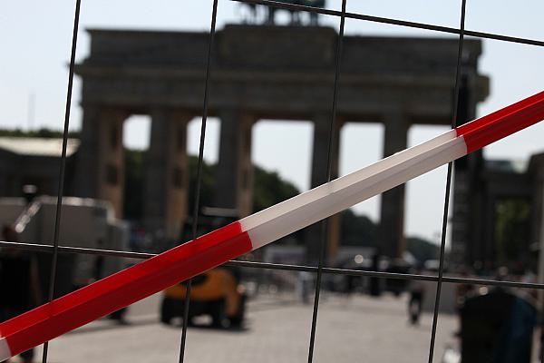 Absperrung vor dem Brandenburger Tor, über dts Nachrichtenagentur