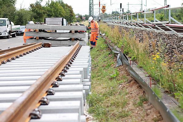 Bauarbeiten an der Bahnstrecke Halle (Saale) - Leipzig bei Kanena (Archiv), über dts Nachrichtenagentur