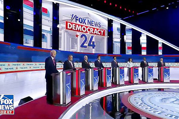 1. TV-Debatte der Republikaner am 23.08.2023 (TV-Bild), FoxNews, über dts Nachrichtenagentur