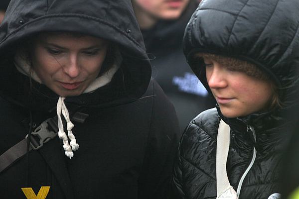 Luisa Neubauer und Greta Thunberg bei Demo bei Lützerath am 14.01.2023, über dts Nachrichtenagentur